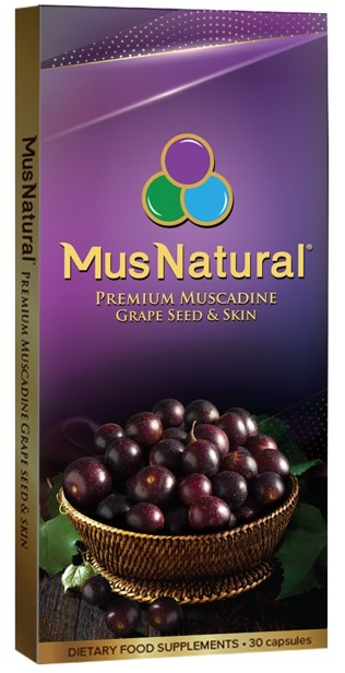 MusNatural Premium Muscadine Grape Seeds & Skins (30 Capsules)