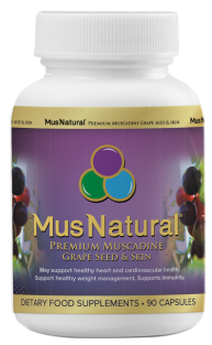  MusNatural Premium Muscadine Grape Seeds & Skins (90 capsules)