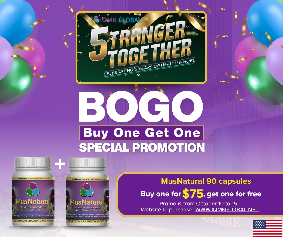 MusNatural  90 capsules  Special Promotion - Buy One and Get One