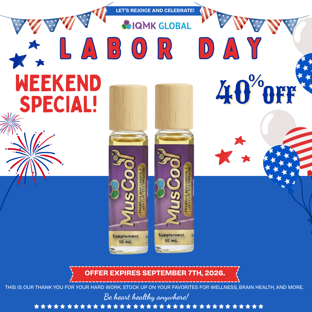 Labor Day 40% Promo -MusCool Premium Muscadine Essential Oil Inhaler 10ml